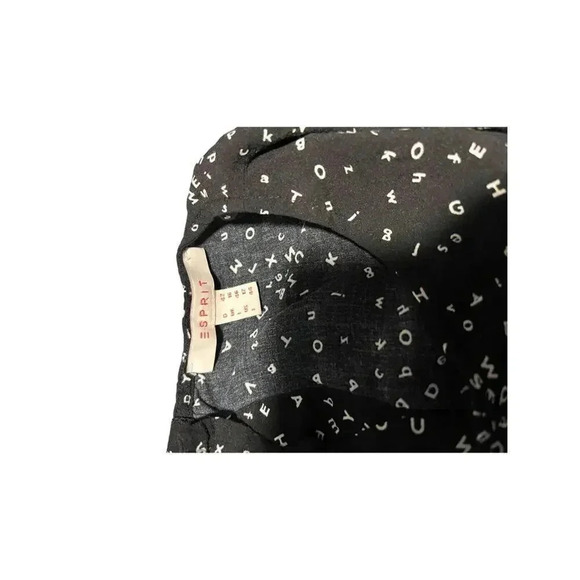 Esprit Women’s Size 12 Black‎ & White Alphabet Letters Soft Blouse - Picture 4 of 4